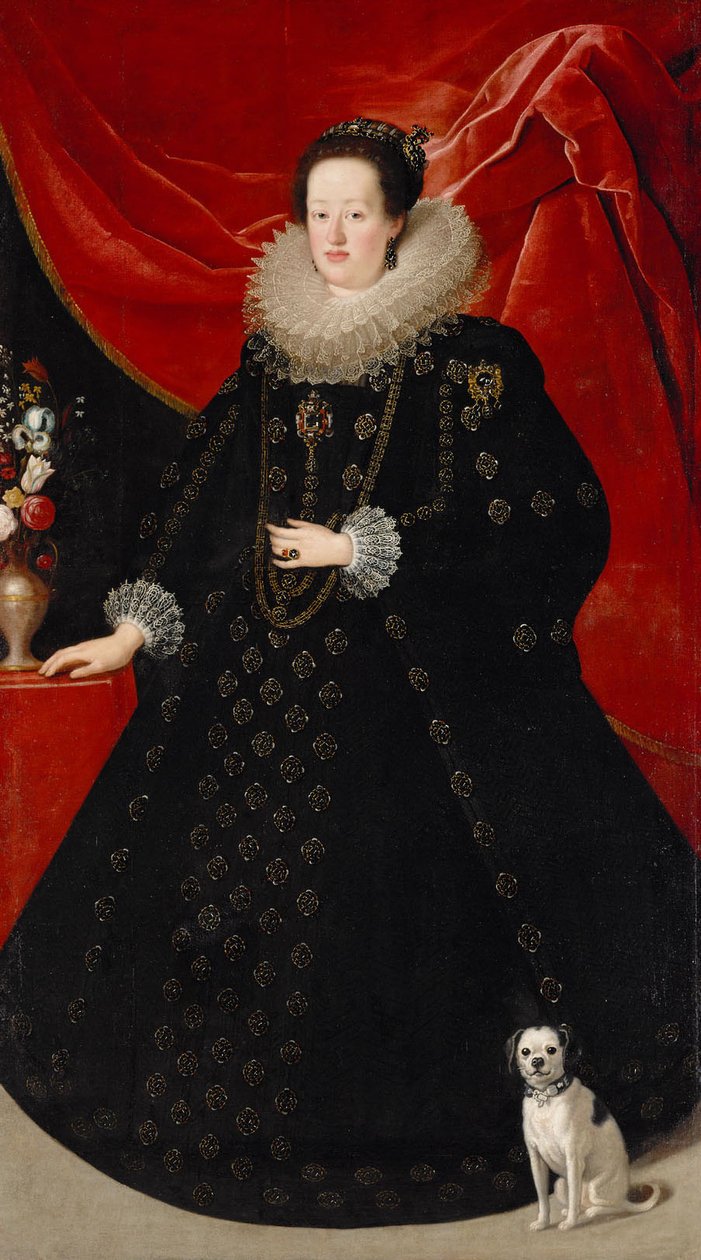 Eleonora Gonzaga (1598-1655), keiserinne i svart kjole av Justus Sustermans