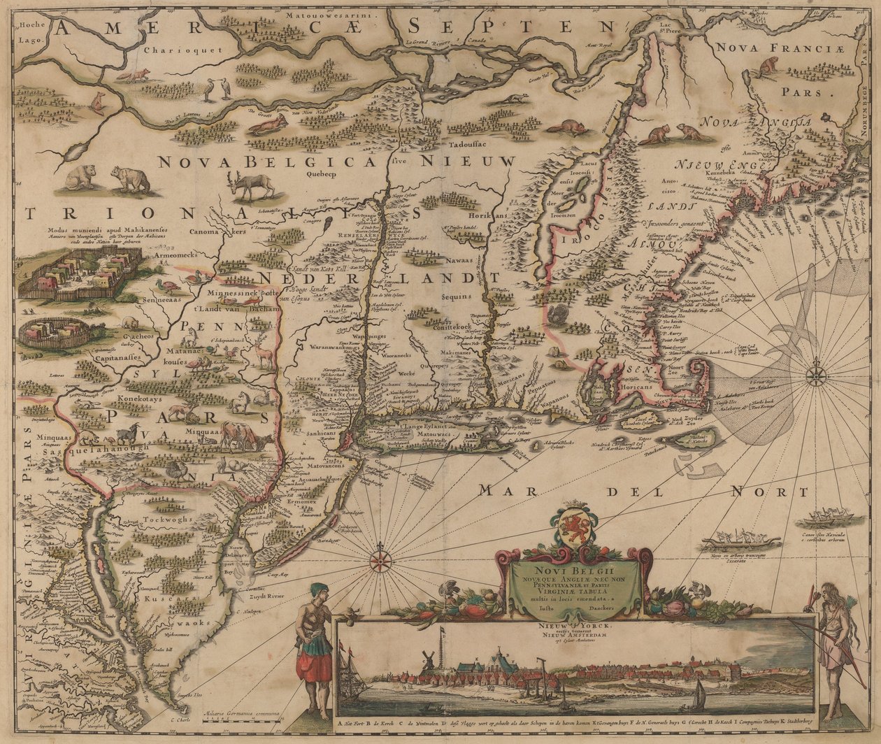 Nord Amerika av Justus Danckerts