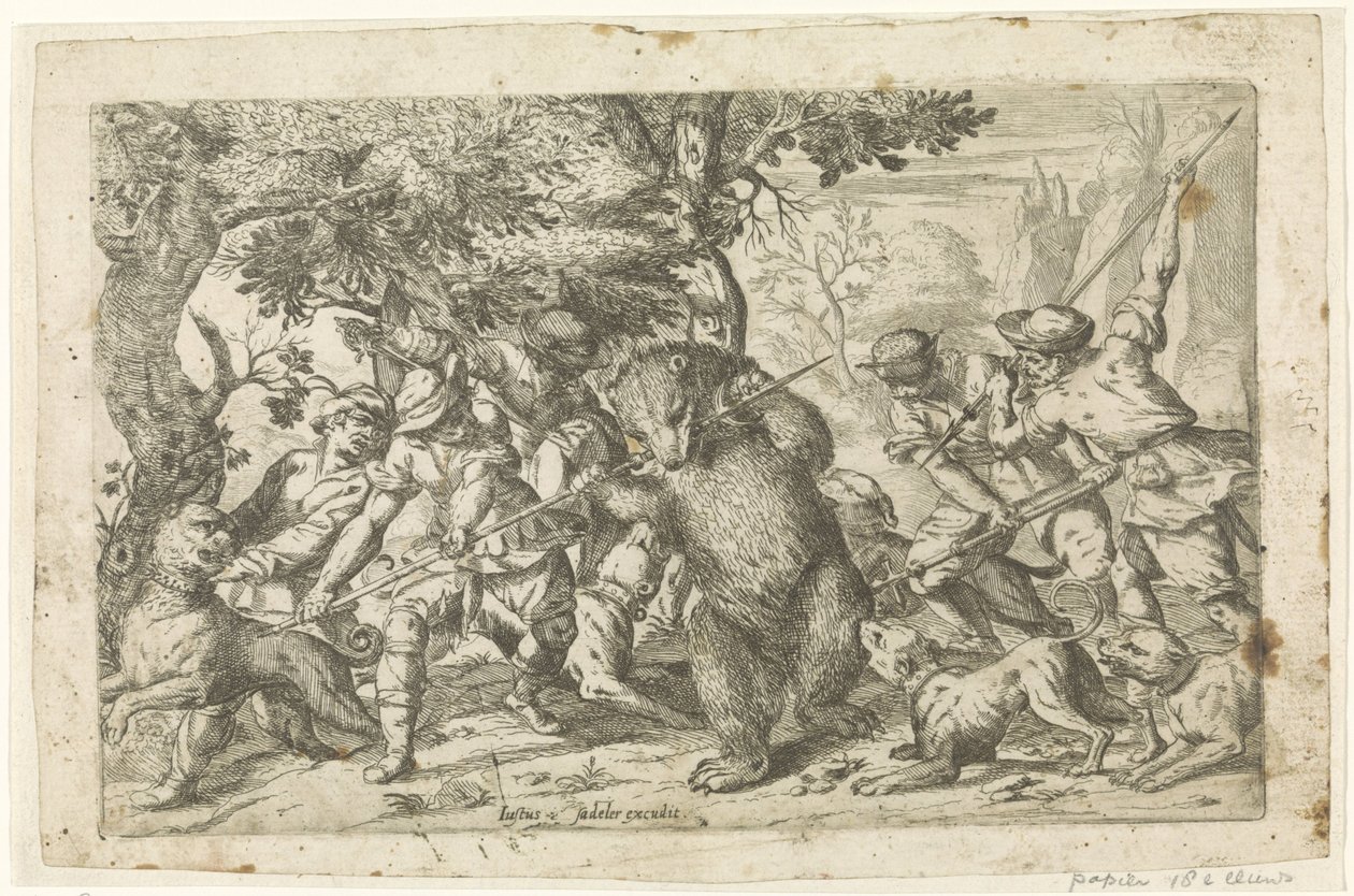 Bjørnejakt av Justus Sadeler (possibly)