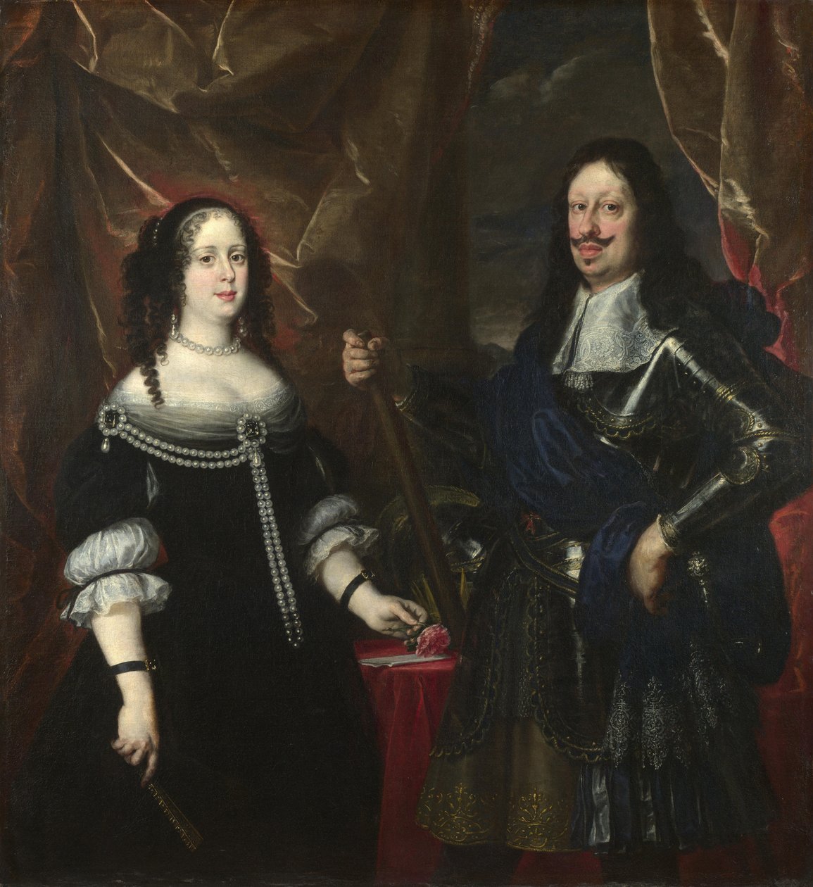 Dobbeltportrett av storhertug Ferdinand II av Toscana og hans kone Vittoria della Rovere, 1660-tallet av Justus Sustermans