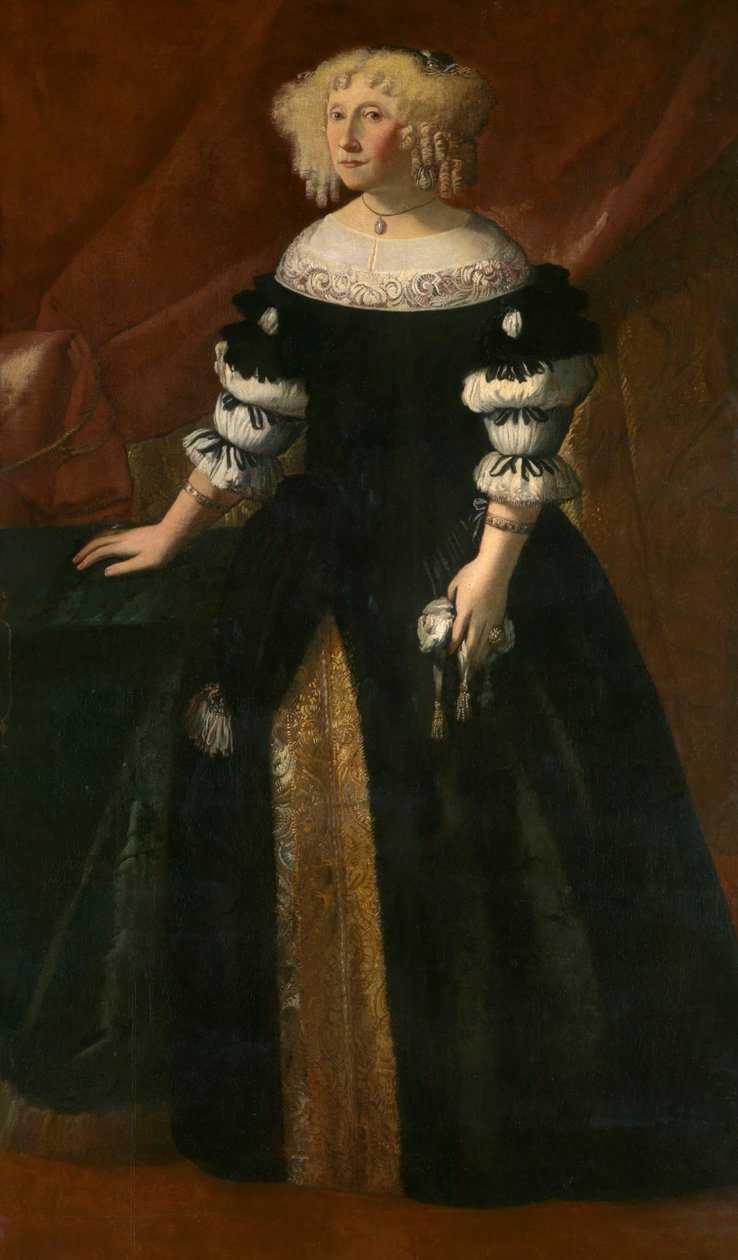 Portrett av en dame (olje på lerret) av Justus Sustermans