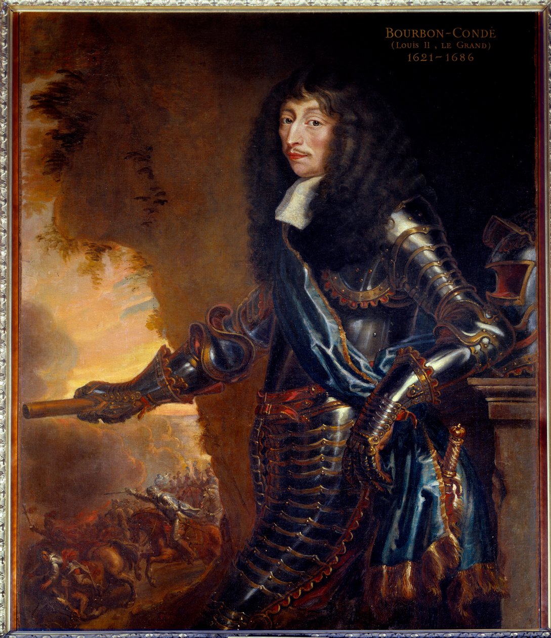 Portrett i full lengde av Grand Conde, Louis II Prince of Bourbon (Bourbon-Conde) (1621-1686) - Maleri av Juste D'Egmont (Justus Van Egmont) (1601-1674) Ec Fl av Justus van Egmont