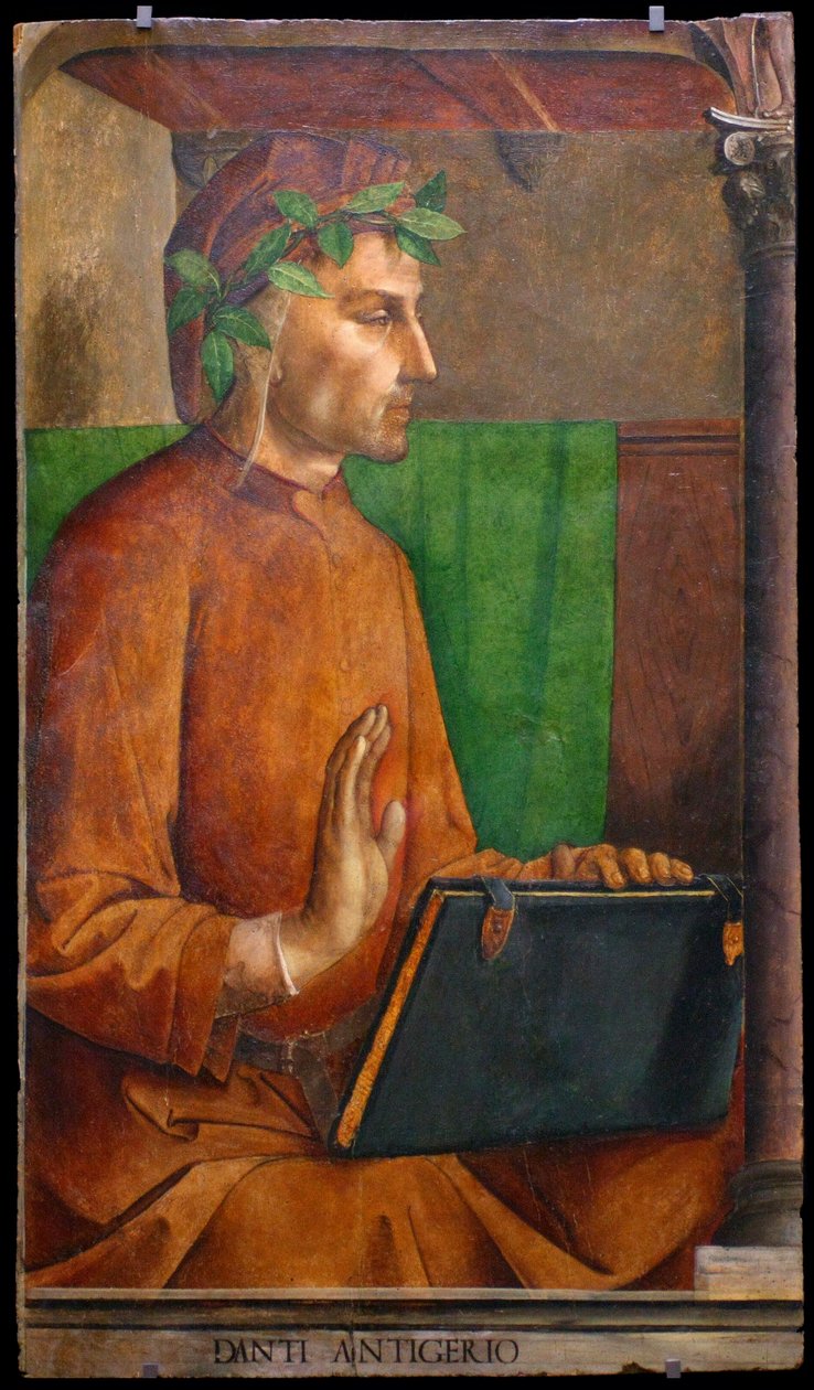 Portrett av Dante Alighieri 1265-1321, 1476 av Justus van Gent