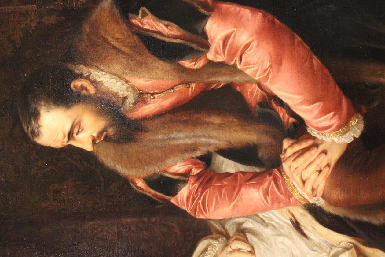 Barbara Radziwiłłównas død av Józef Simmler