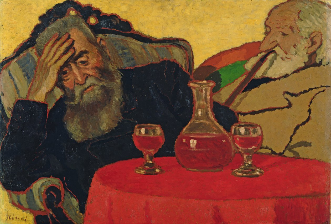Min far med onkel Piacsek drikker rødvin, 1907 av József Rippl Rónai