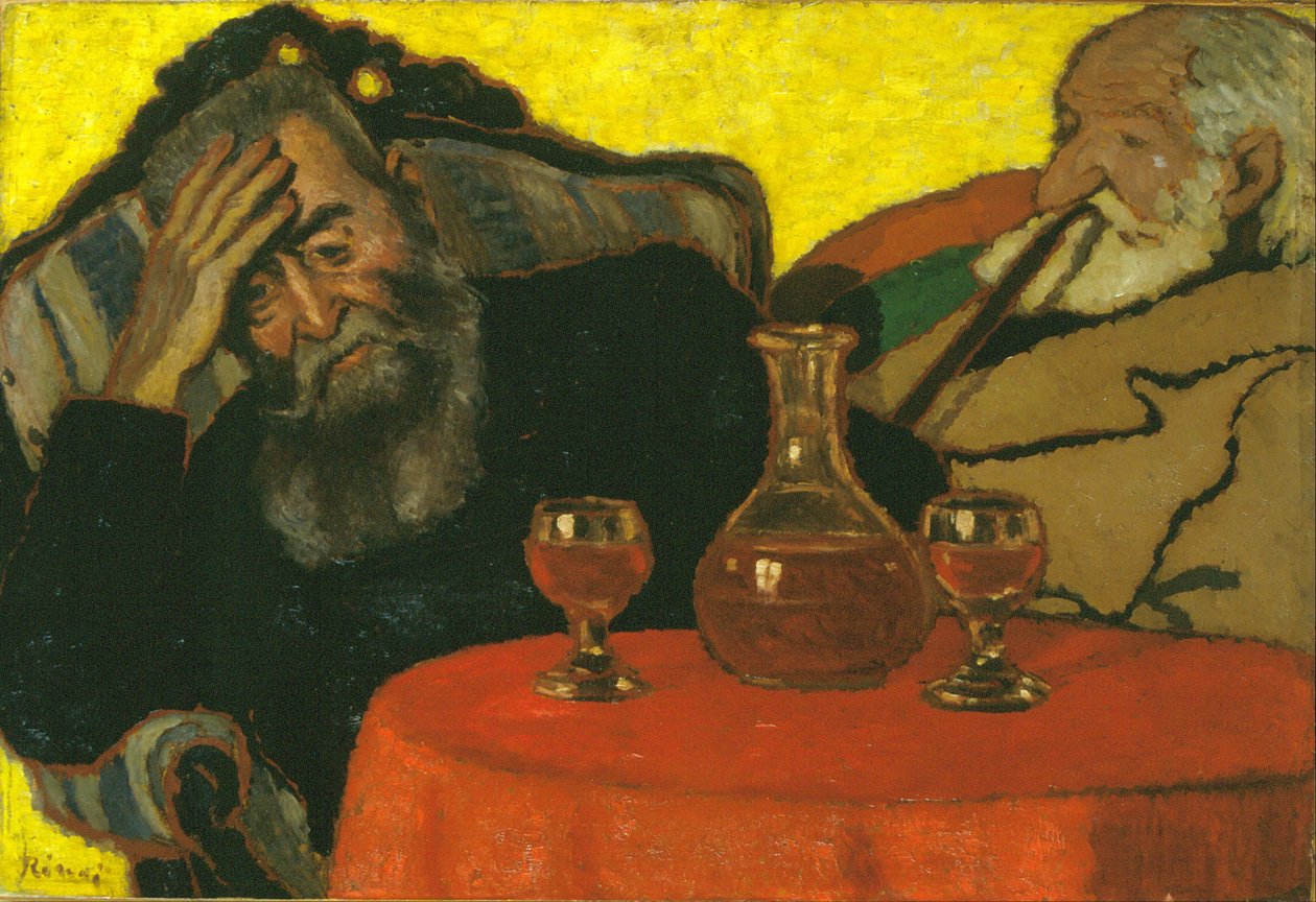 Min far og Piacsek, med rødvin av József Rippl Rónai