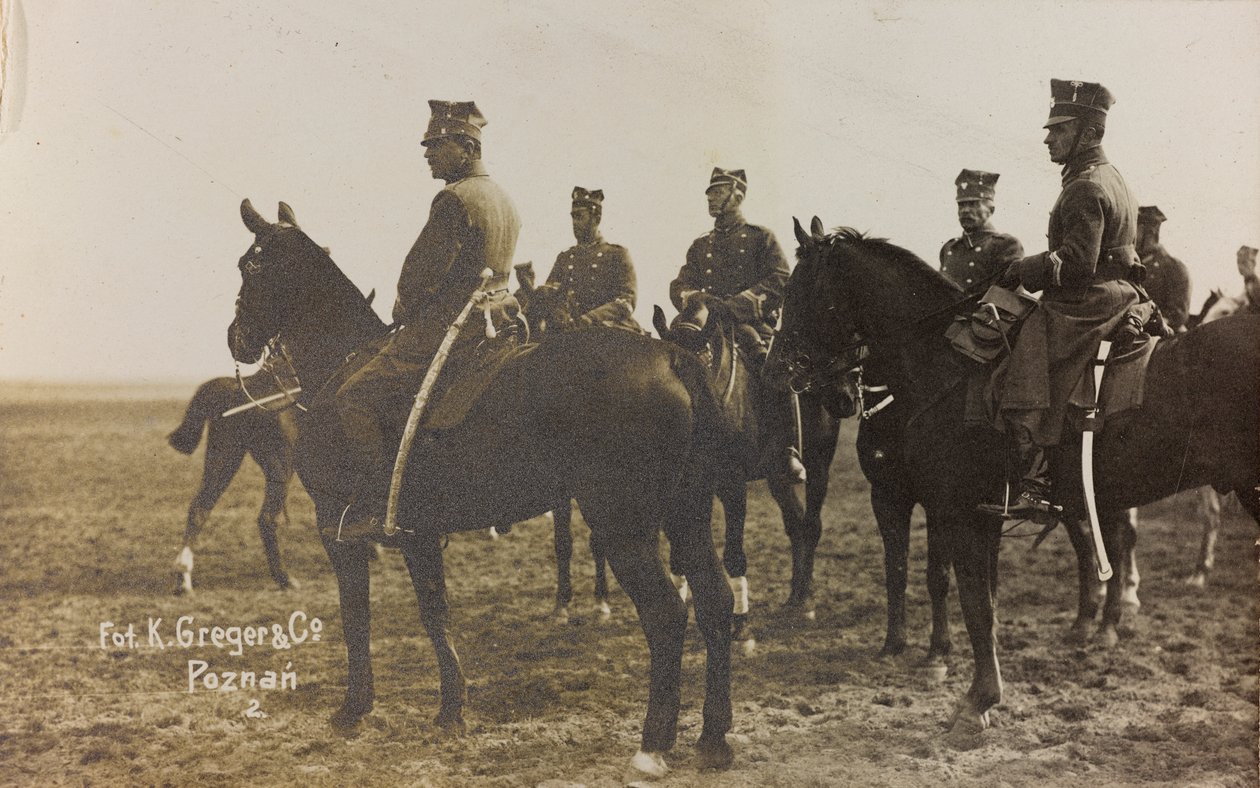 Album " Jack Bosio - War Campaign 1917-1920 ": Militært oppdrag i Polen (Warszawa - Posen) mars-april 1919, et hestebatteri i Posen (Poznan), 03-04/1919 (s/hv-foto) av K. Greger