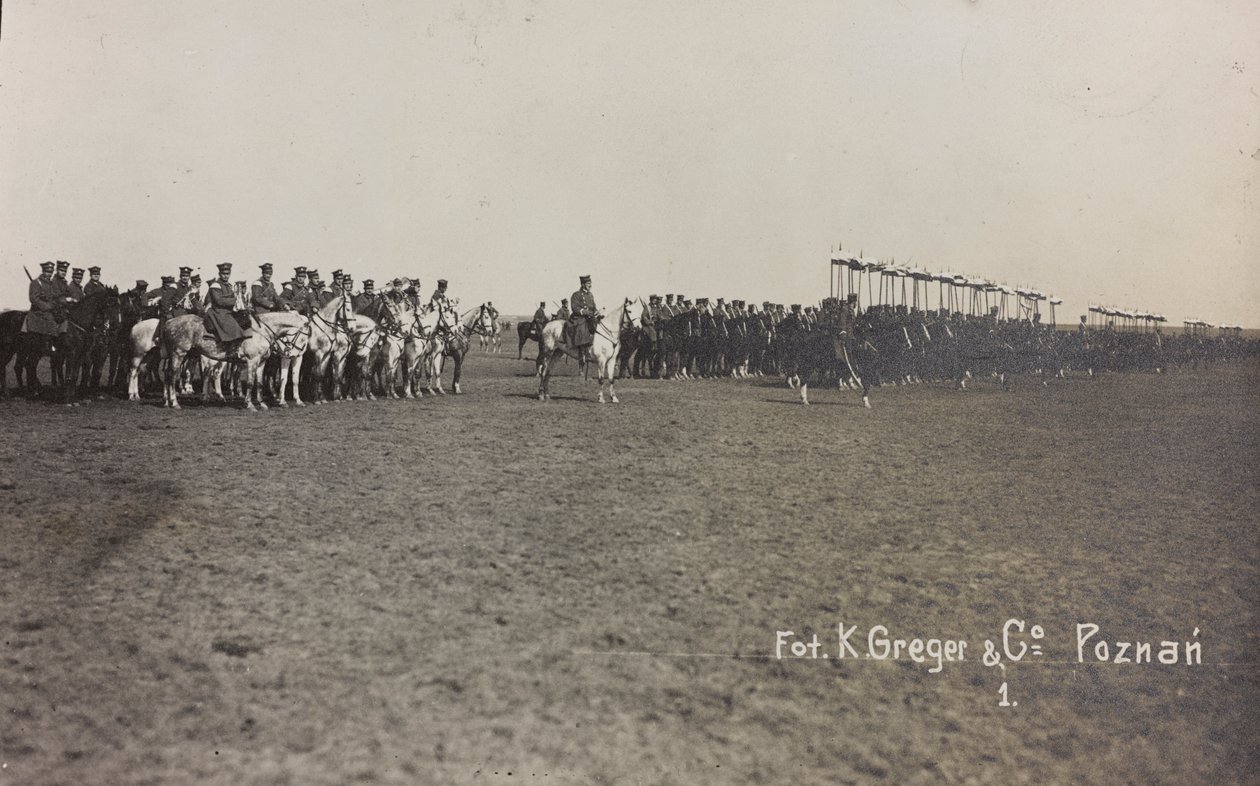 Album " Jack Bosio - War Campaign 1917-1920 ": Militært oppdrag i Polen (Warszawa - Posen) mars-april 1919, et hestebatteri i Posen (Poznan), 03-04/1919 (s/hv-foto) av K. Greger