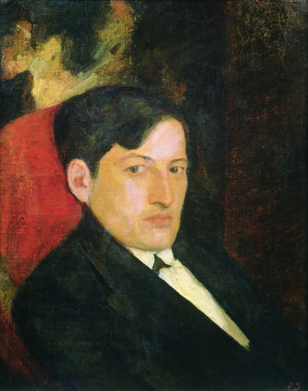 Portrett av D. Shevardnadze, 1921 (olje på kort) av K. Magalashvili