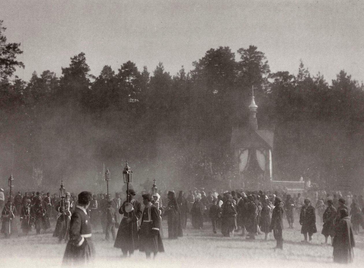 Påskeprosesjon, Sarov-klosteret, Russland, 1903 av K. von Hahn