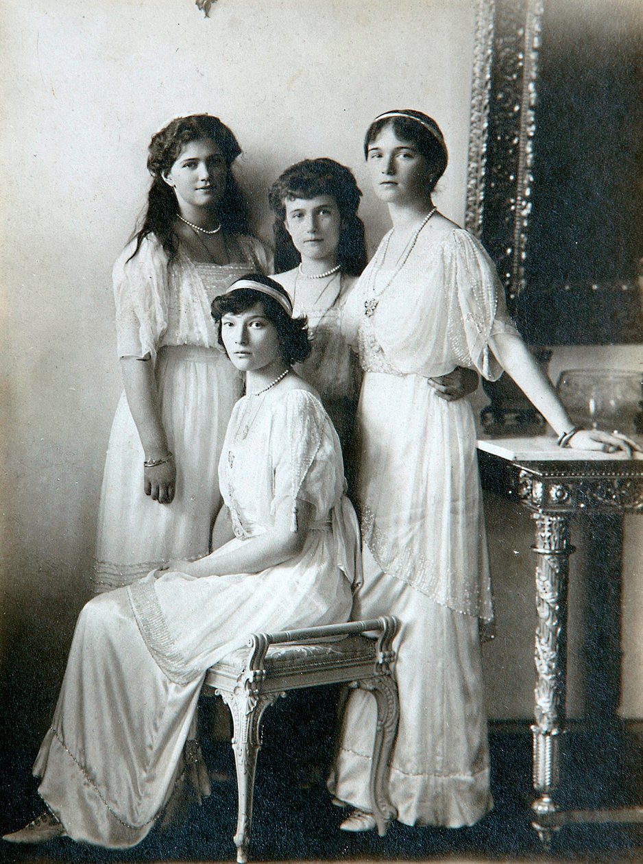 De fire døtrene til tsar Nicholas II av Russland, 1910-tallet av K. von Hahn