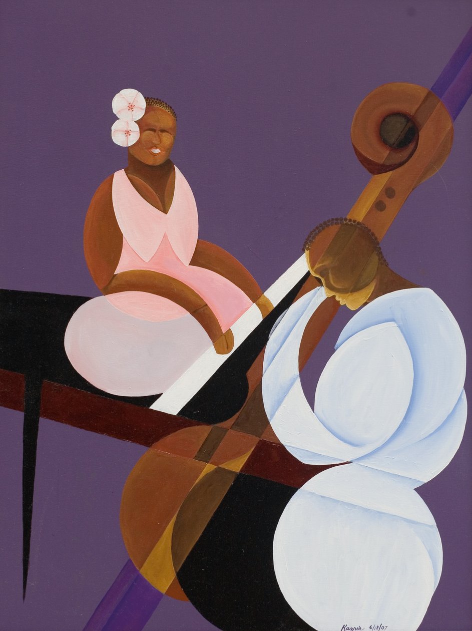 Lavender Jazz, 2007 (olje og akryl på lerret) av Kaaria Mucherera
