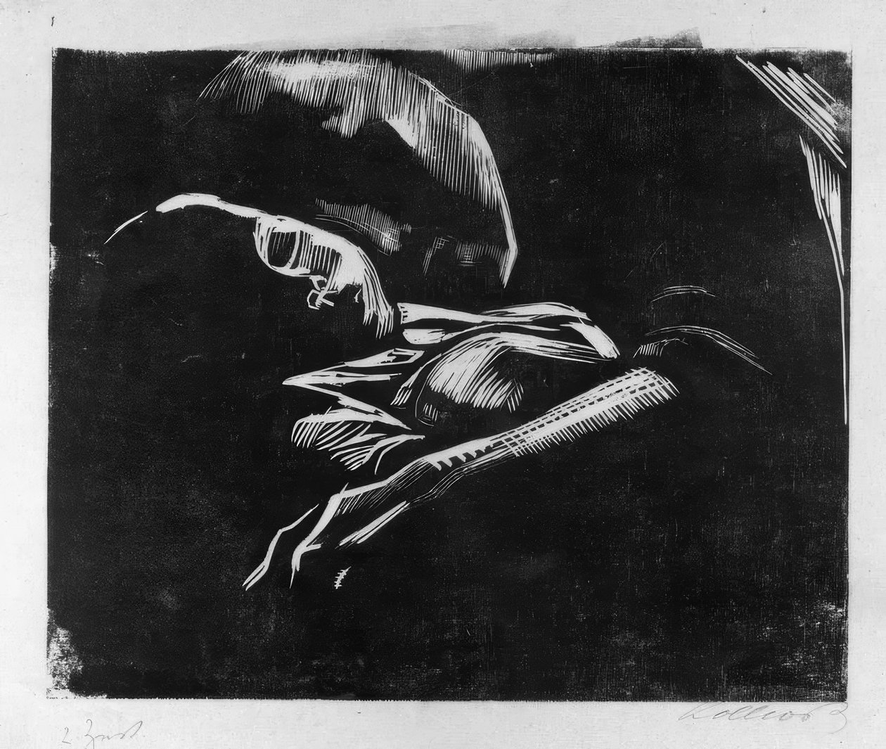 Sover med barn av Käthe Kollwitz