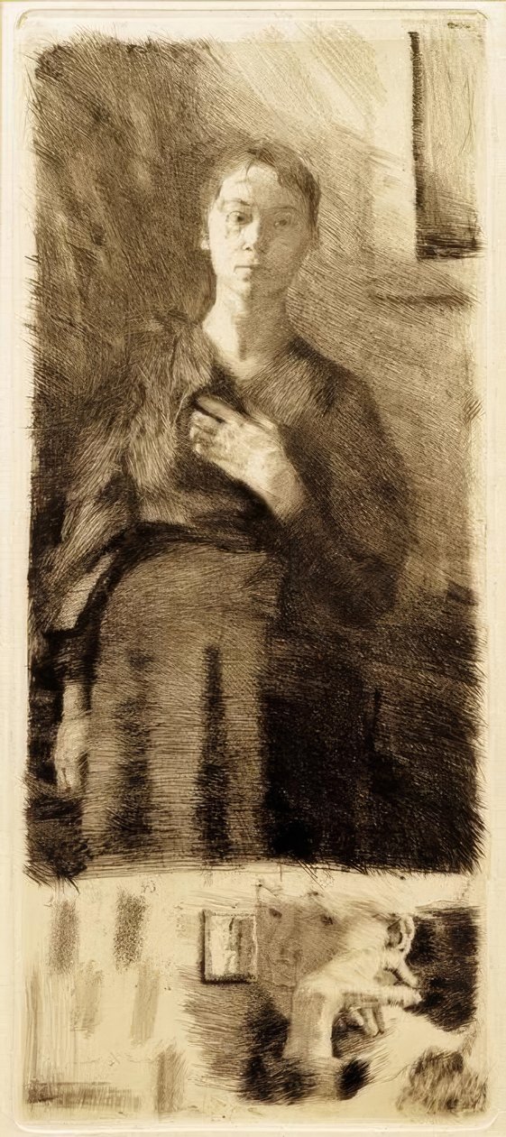 To selvportretter av Käthe Kollwitz