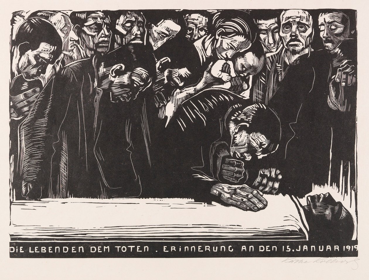 Minneark for Karl Liebknecht, 1920. av Käthe Kollwitz