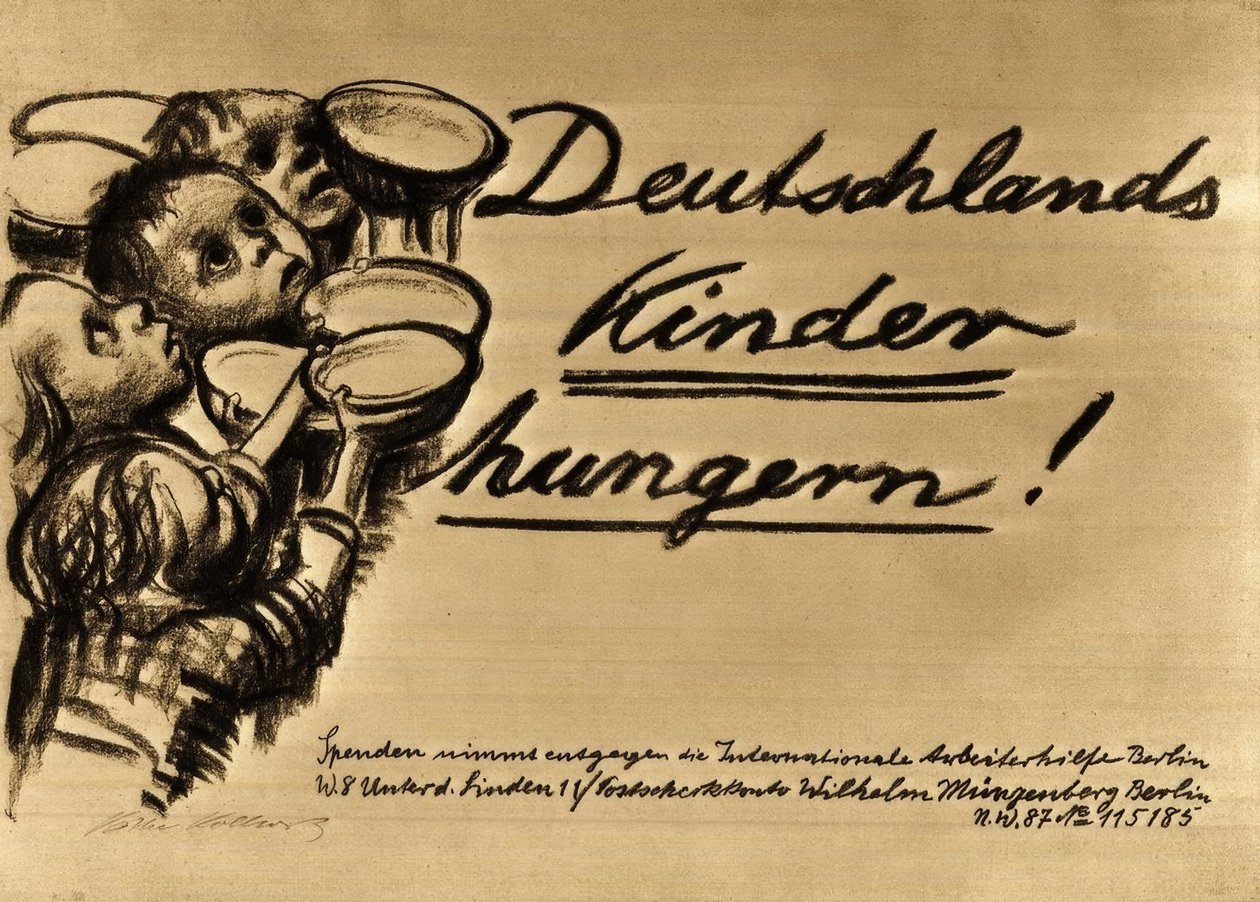 Tysklands barn sulter av Käthe Kollwitz