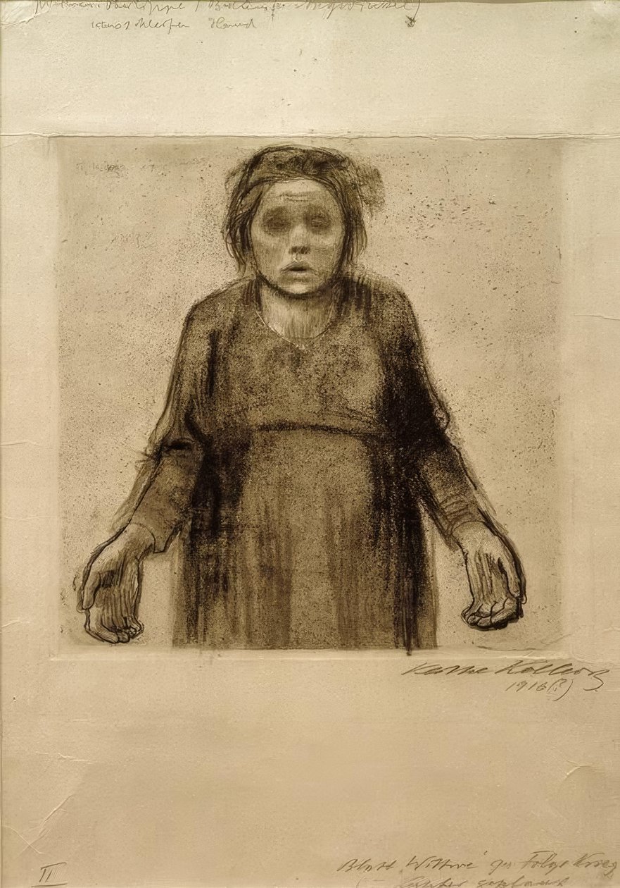 Enken av Käthe Kollwitz