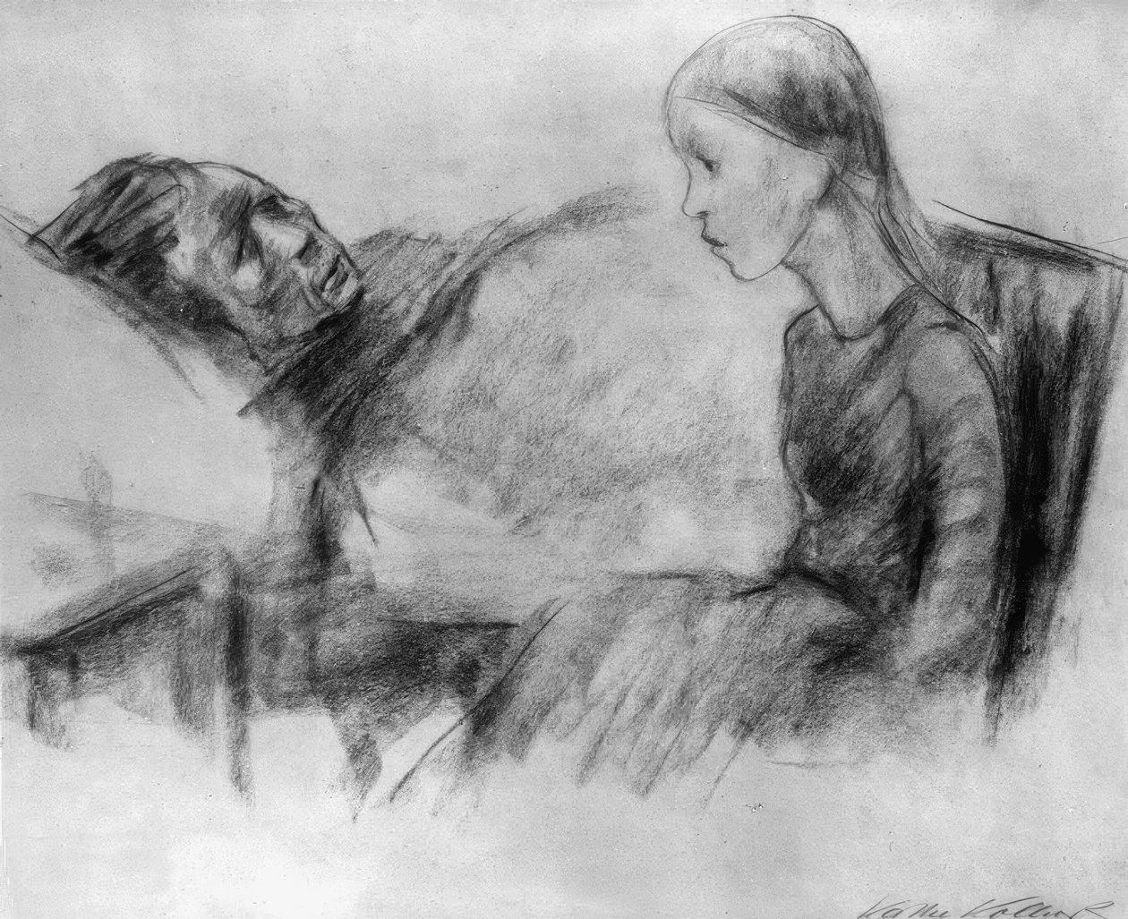 Den syke moren av Käthe Kollwitz