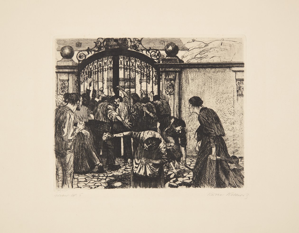 Et veveropprør - storm av Käthe Kollwitz