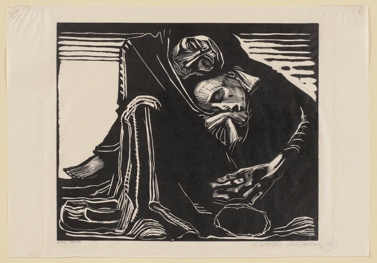 Endelig tredje versjon. Til mappen «Årbok for originalgrafikk», 3. årgang, Berlin: Wohlgemuth & Lissner, 1921 av Käthe Kollwitz