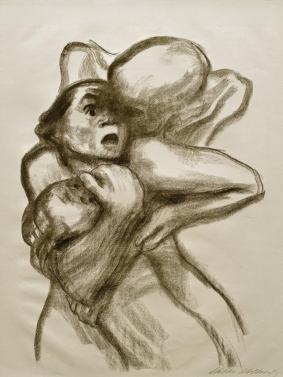 K. Kollwitz, døden griper en kvinne av Käthe Kollwitz