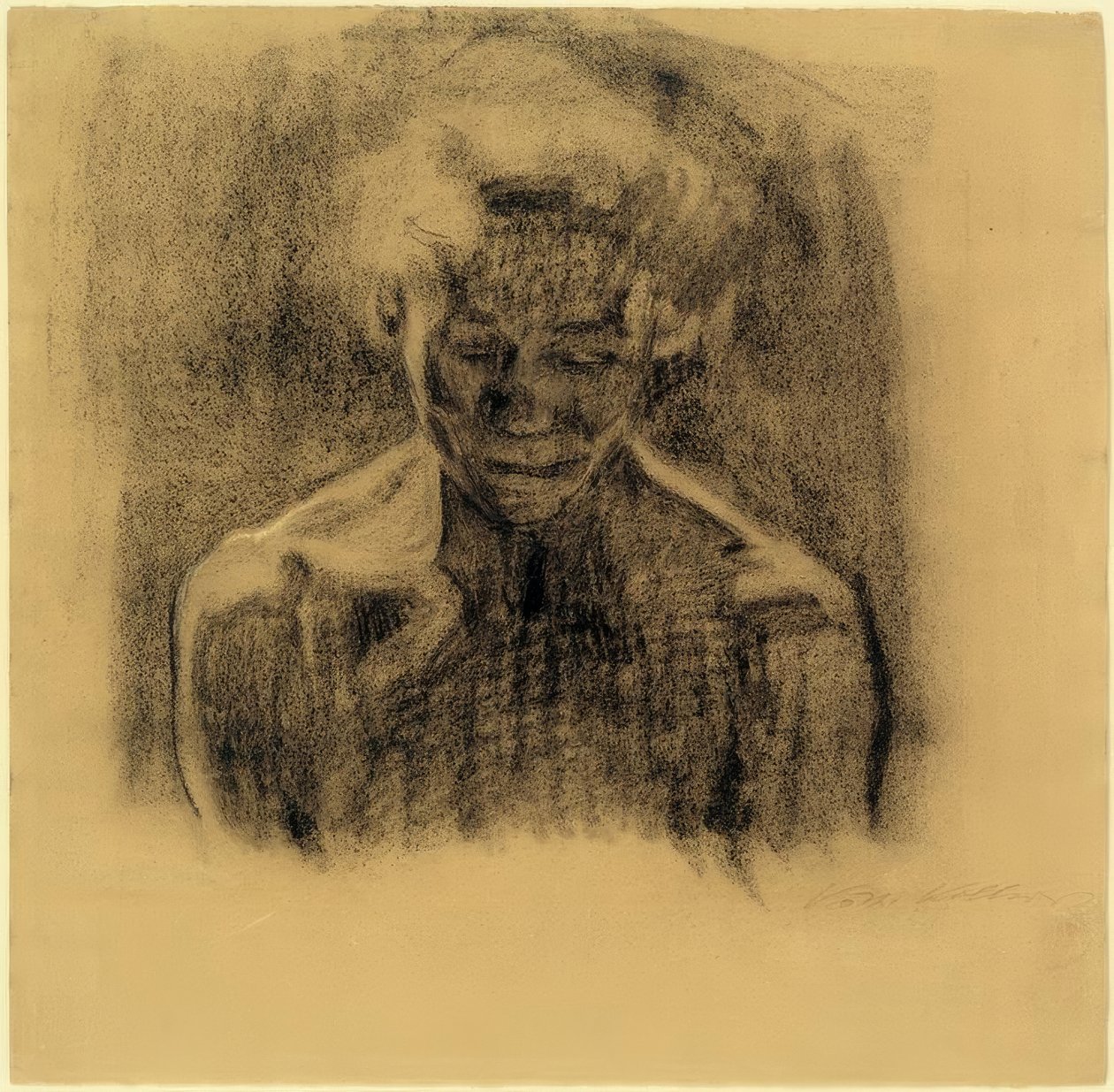K. Kollwitz, kvinnelig halvnaken av Käthe Kollwitz