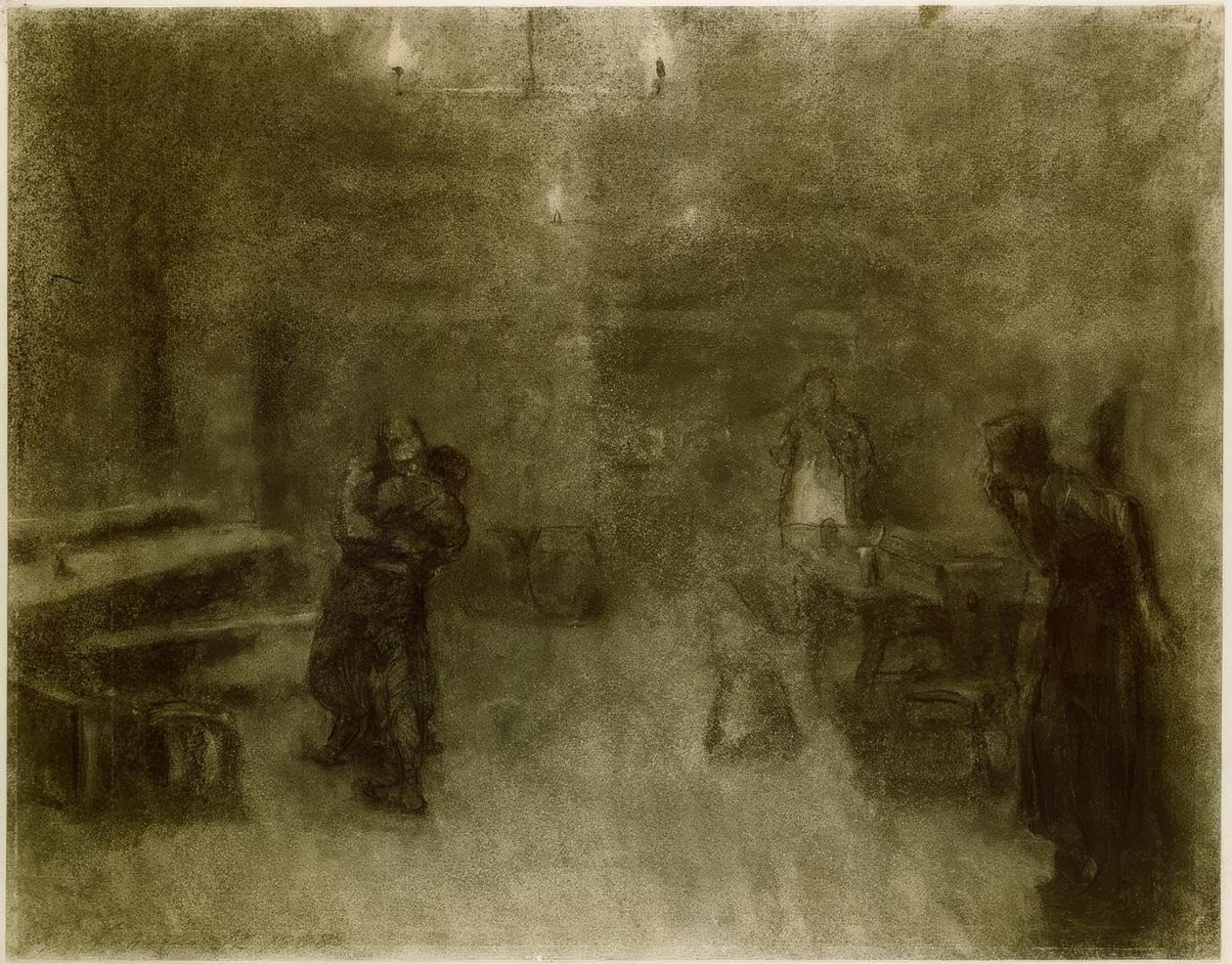 Käthe Kollwitz, scene fra Germinal av Käthe Kollwitz