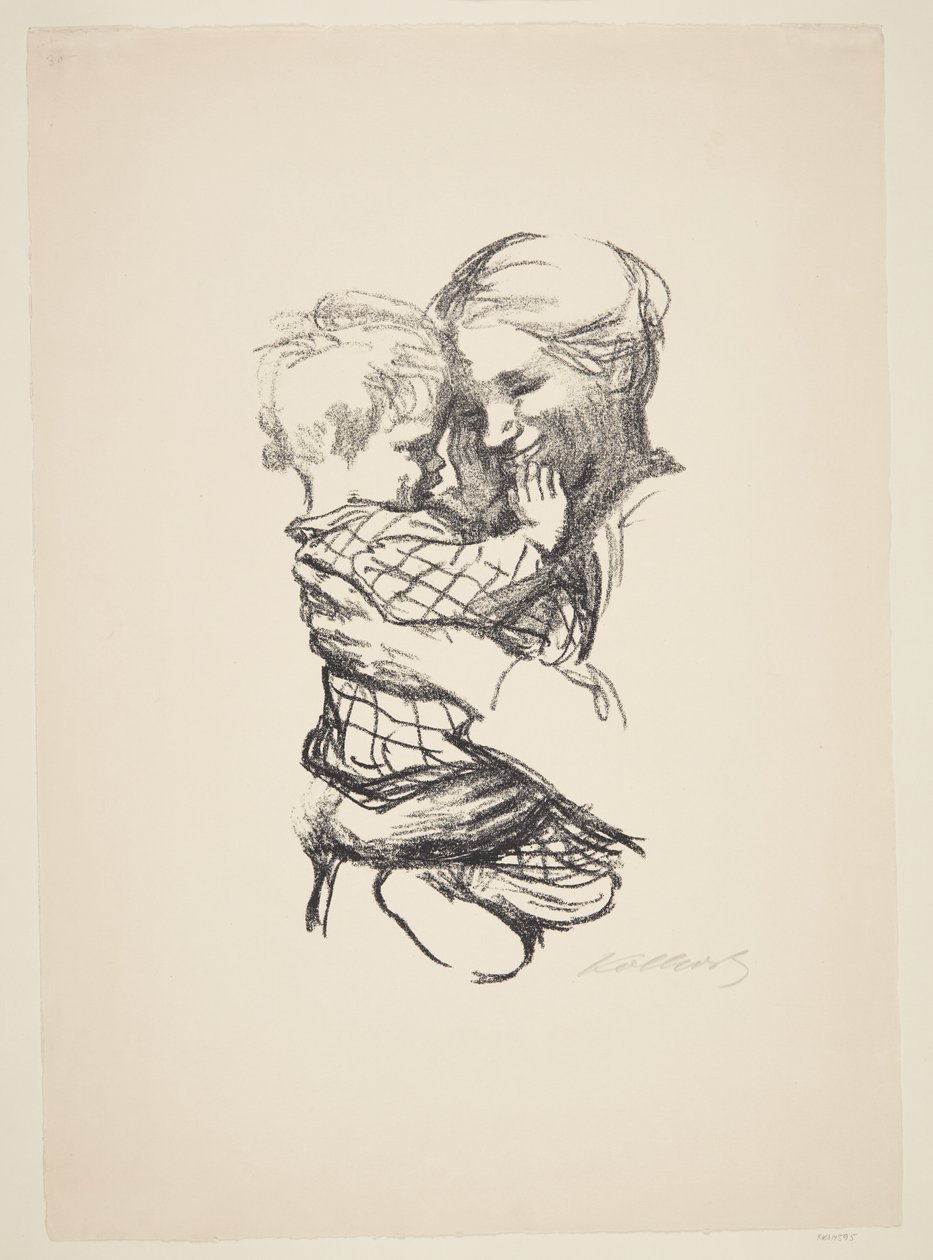 Mor med et barn i armene av Käthe Kollwitz