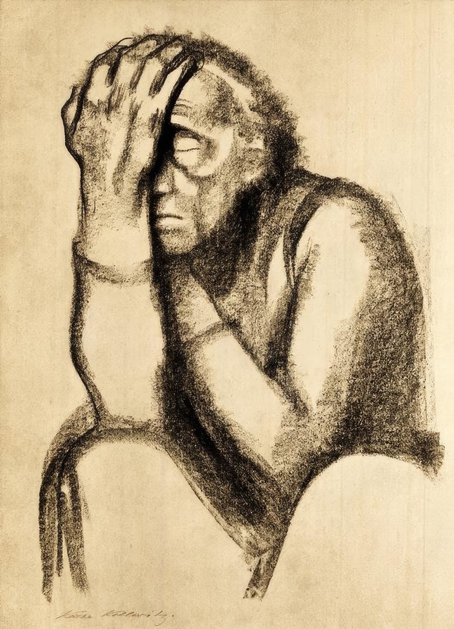 Omtenksom kvinne av Käthe Kollwitz