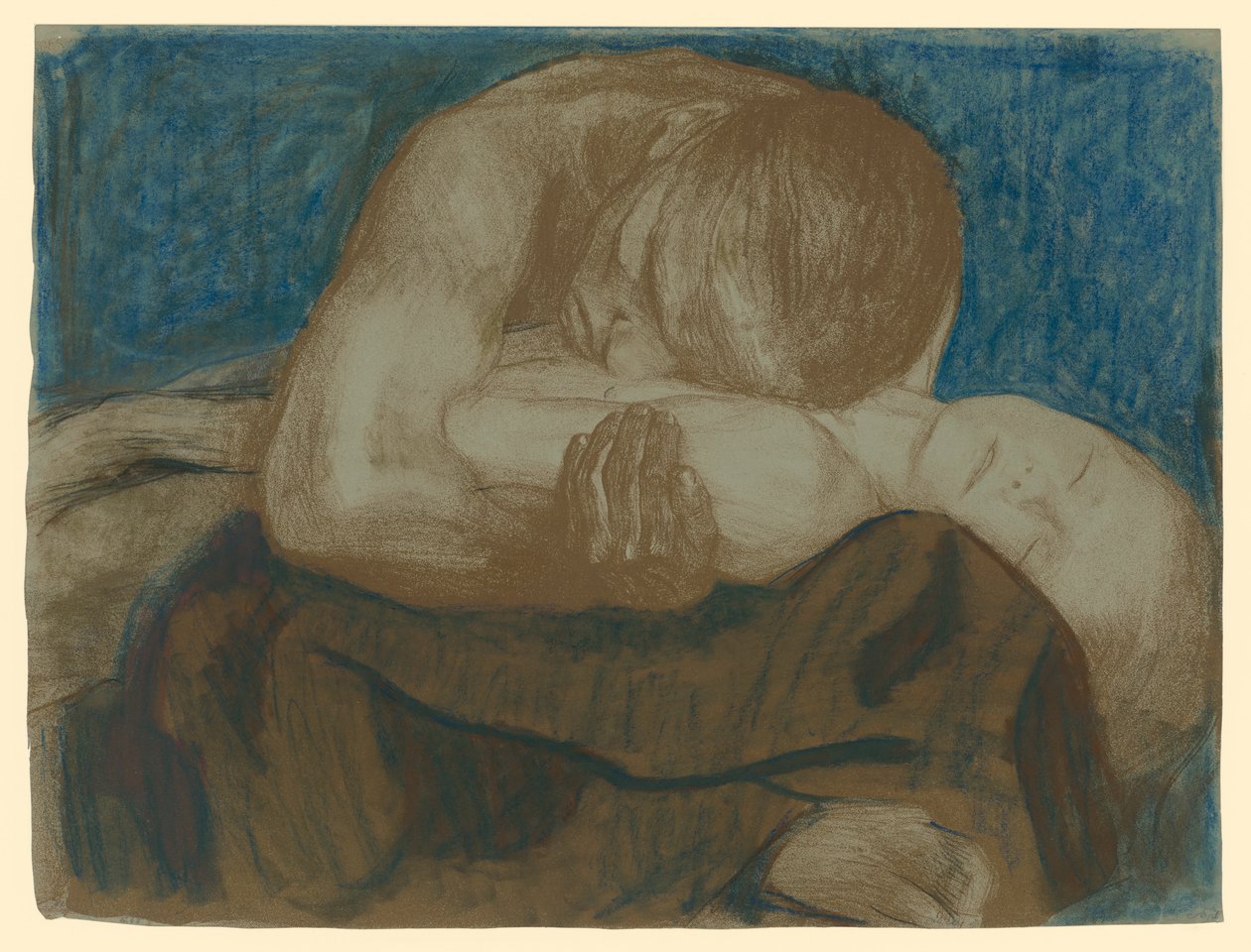 Pietà (1. tilstand, unikt eksemplar) av Käthe Kollwitz