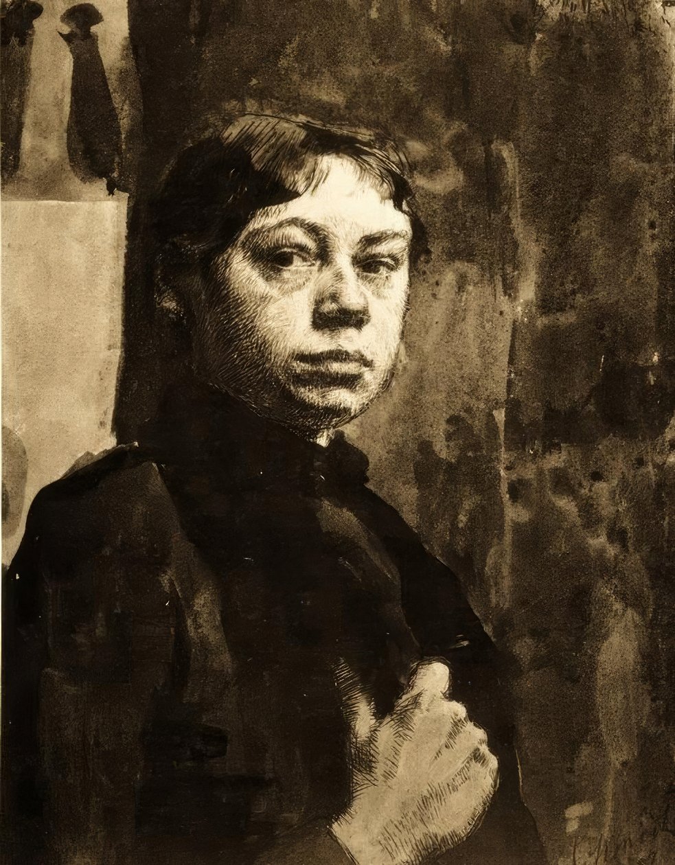 Selvportrett av Käthe Kollwitz
