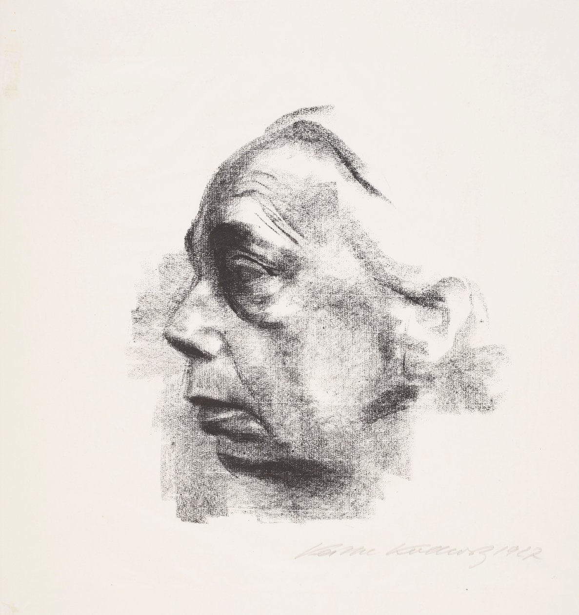 Selvportrett i profil av Käthe Kollwitz