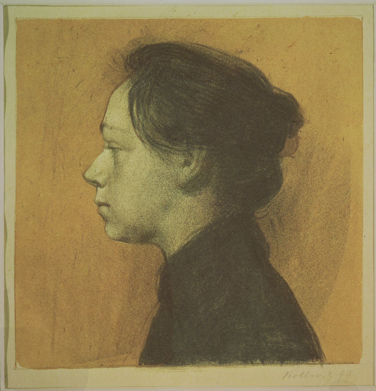 Selvportrett, 1899 av Käthe Kollwitz