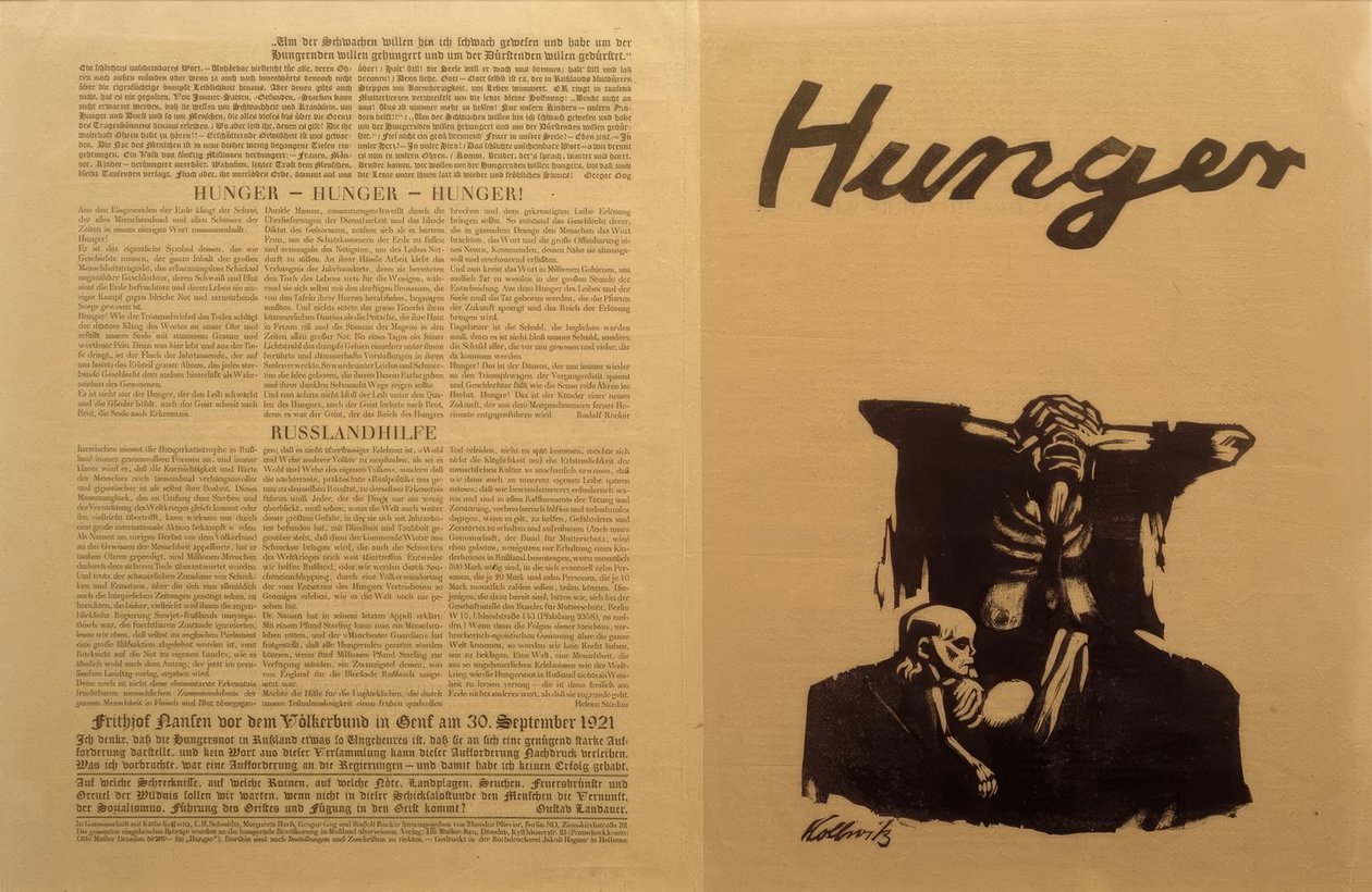 Sovjet-Russland, matkrise / brosjyre, K. Kollwitz av Käthe Kollwitz