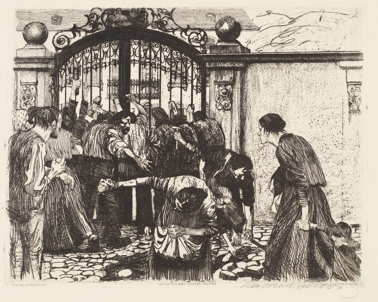 Storm (Angrep) av Käthe Kollwitz