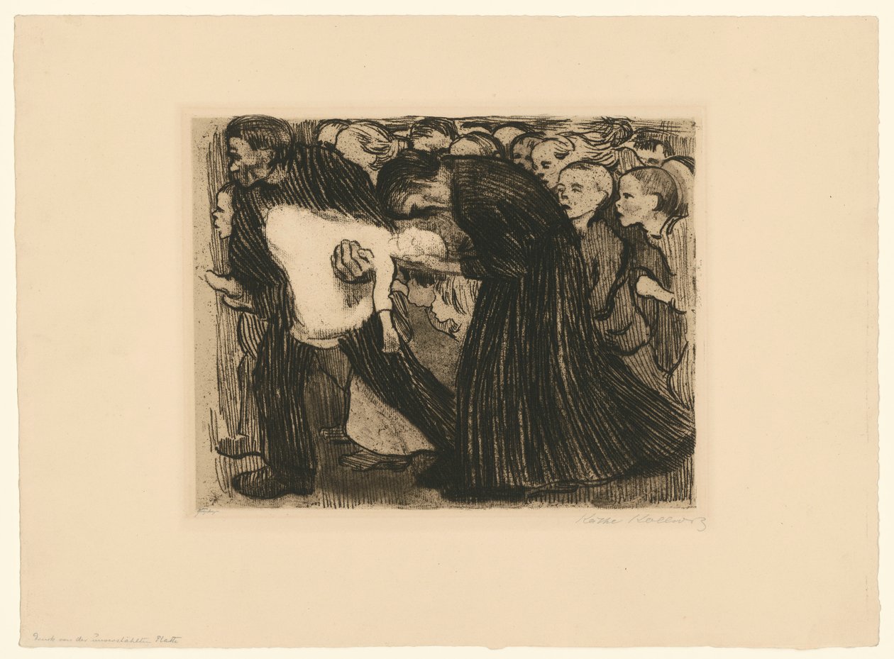 Påkjørt (4. tilstand) av Käthe Kollwitz