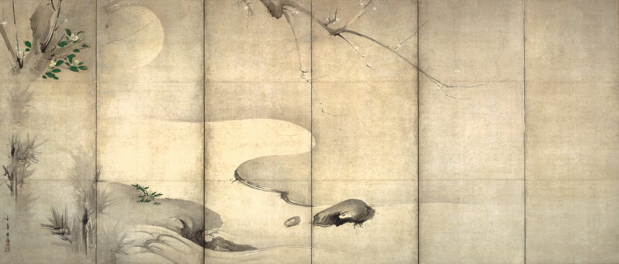 Pine and Plum av Moonlight av Kaiho Yusho