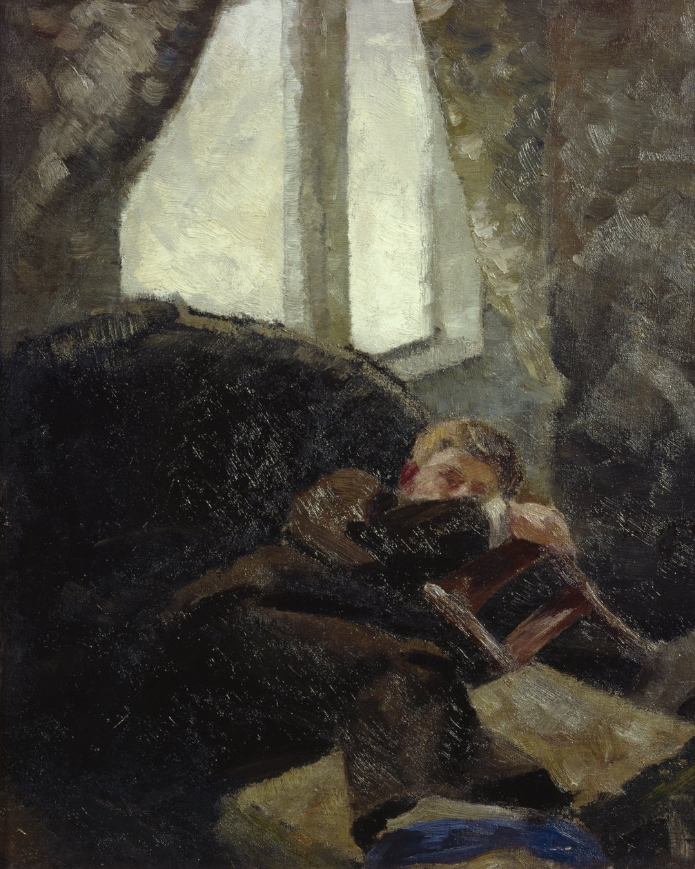 Ung mann - dagen etter (Hangover) 1884 (olje på lerret) av Kalle Lochen