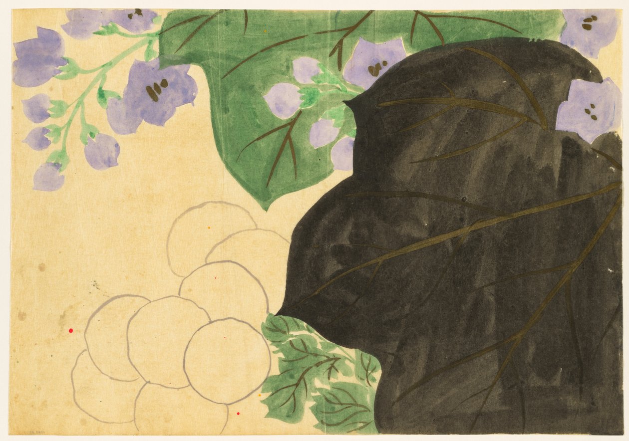 Flowers of a Hundred Worlds (Momoyogusa): Chrysanthemum and Paulownia (Kikukiri) av Kamisaka Sekka