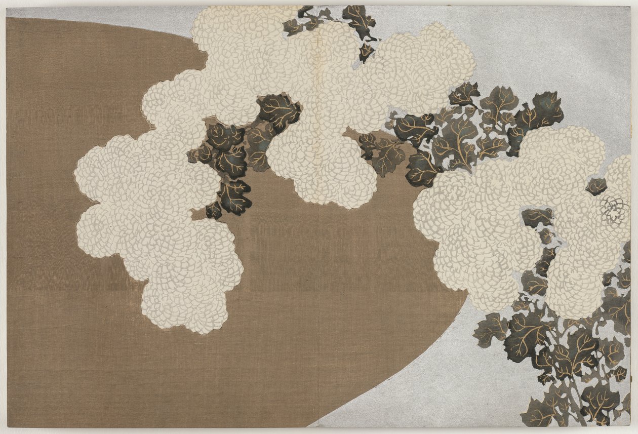 Flowers of a Hundred Worlds (Momoyogusa): Krysantemum (Momoyogusa) av Kamisaka Sekka