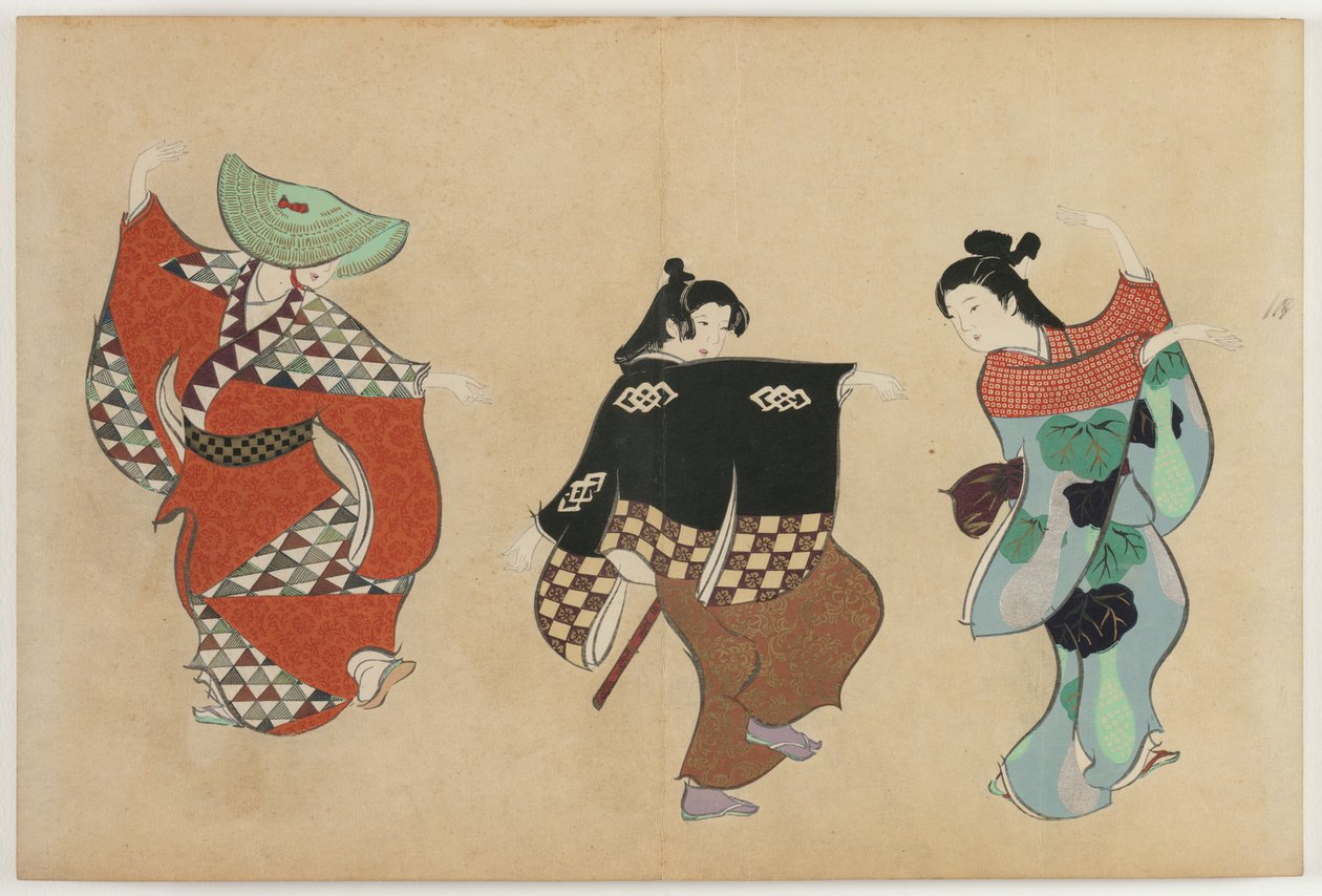 Flowers of a Hundred Worlds (Momoyogusa): Dans (Odori) av Kamisaka Sekka