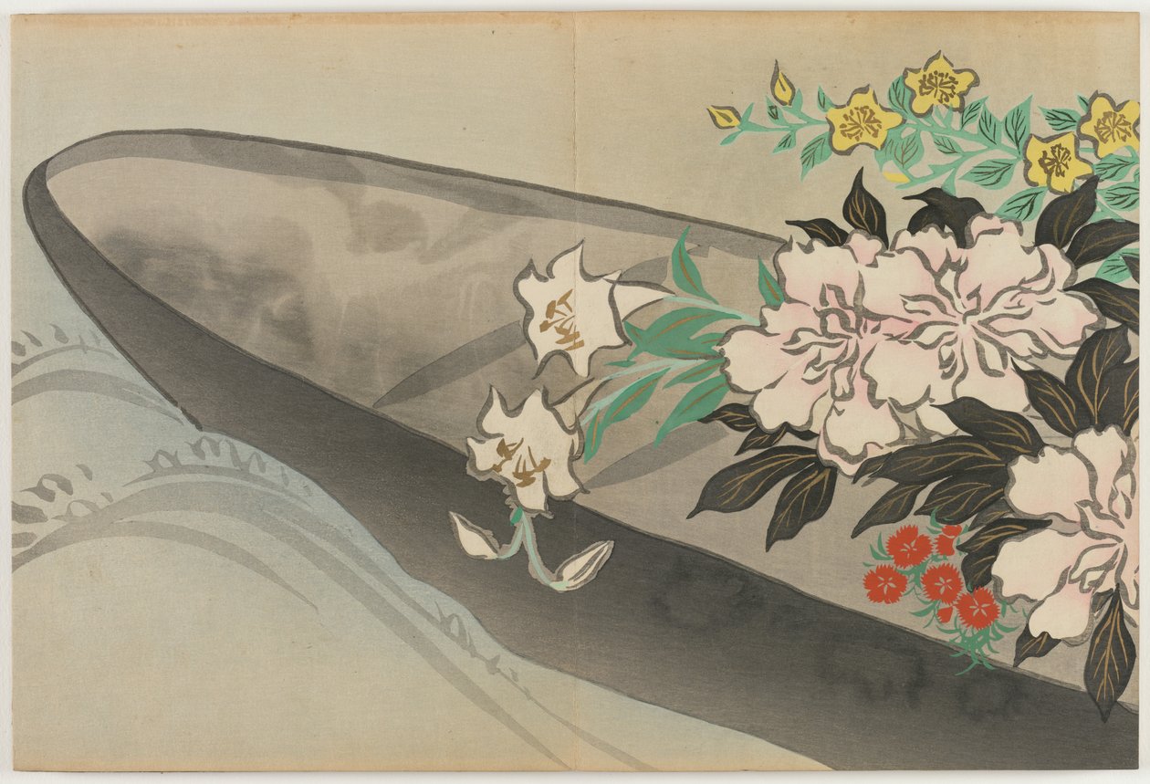 Flowers of a Hundred Worlds (Momoyogusa): Blomsterbåt (Hanabune) av Kamisaka Sekka