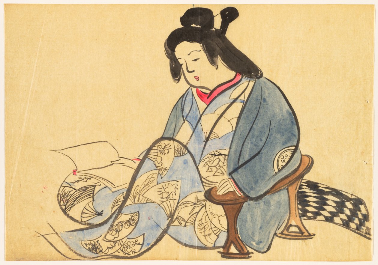 Flowers of a Hundred Worlds (Momoyogusa): Idleness (Tsurezure) av Kamisaka Sekka
