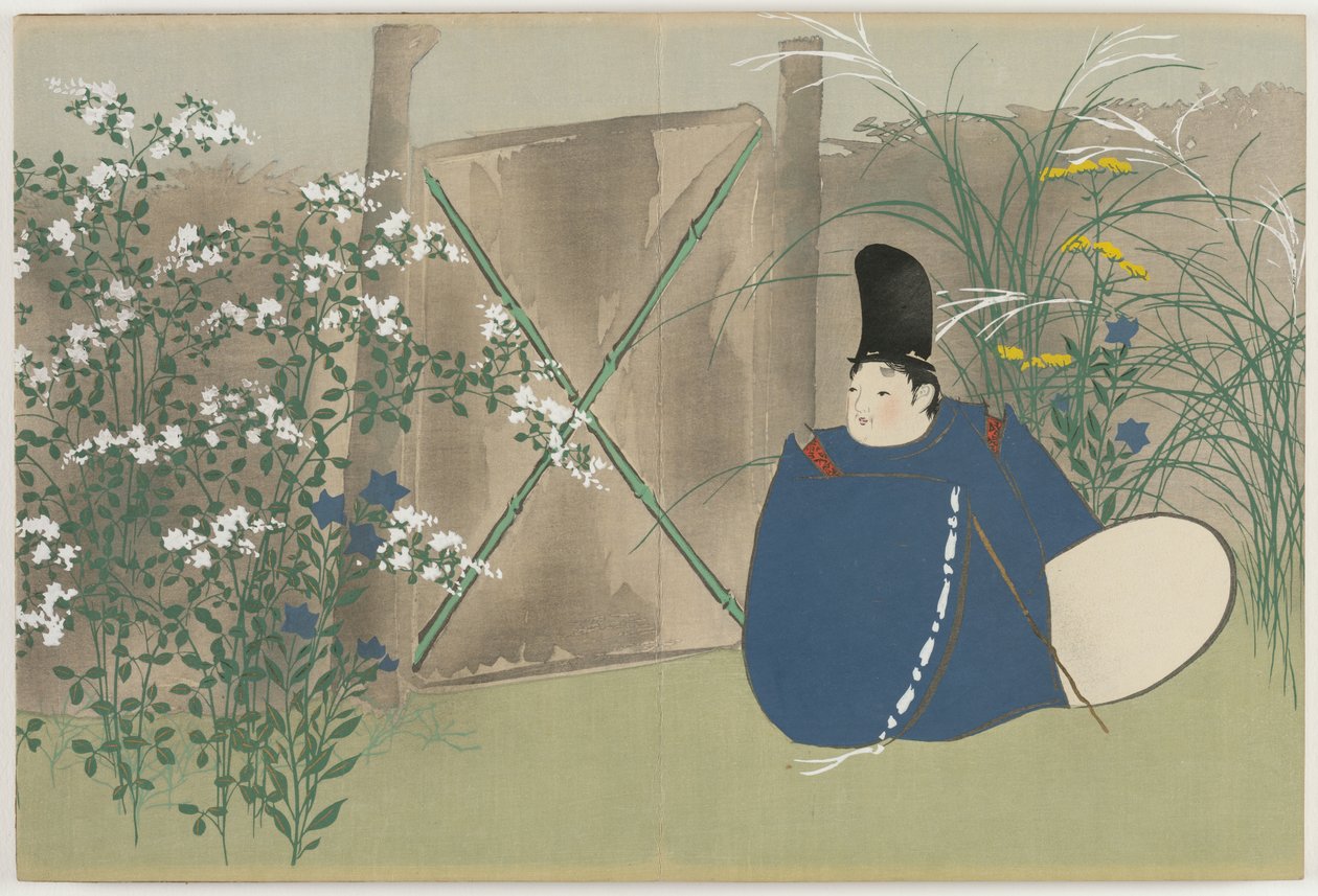Flowers of a Hundred Worlds (Momoyogusa): Nakaguni (Nakagusa) av Kamisaka Sekka