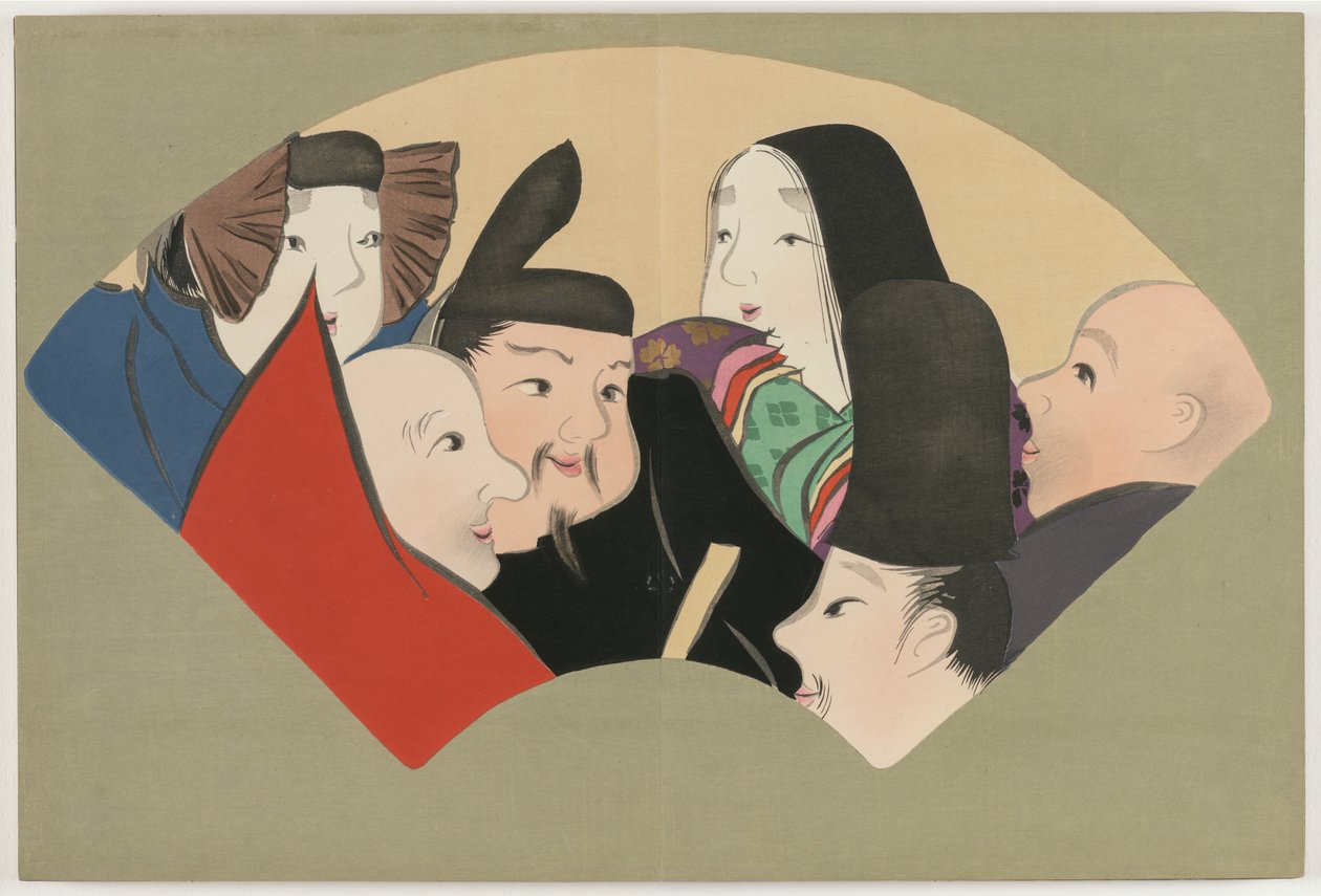 Flowers of a Hundred Worlds (Momoyogusa): Six Poetic Immortals (Rokkasen) av Kamisaka Sekka