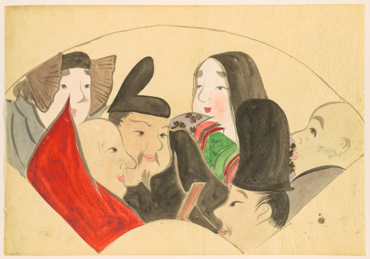 Flowers of a Hundred Worlds (Momoyogusa): Six Poetic Immortals (Rokkasen) av Kamisaka Sekka