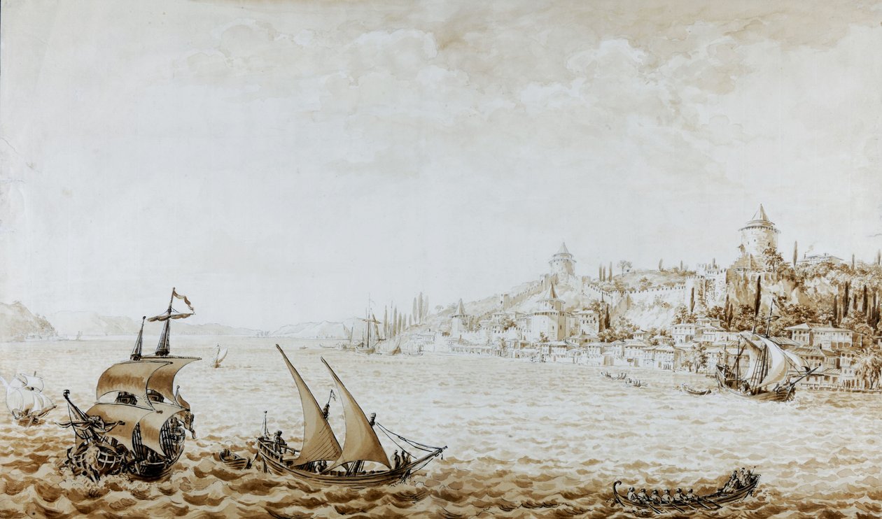 Utsikt over Rumeli Hisari, 1777 av Kamsetzer