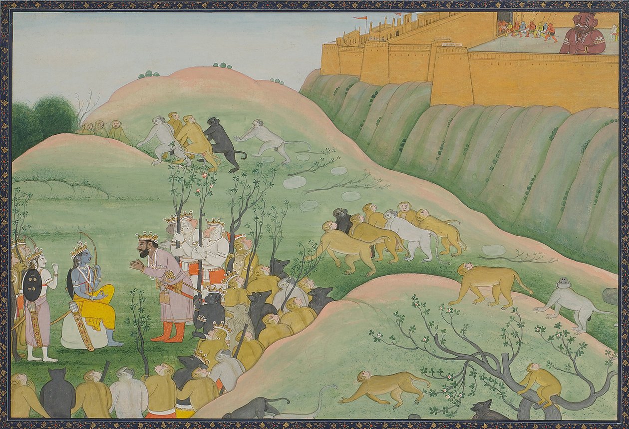 Vibhishana bøyer seg for Rama av Kangra