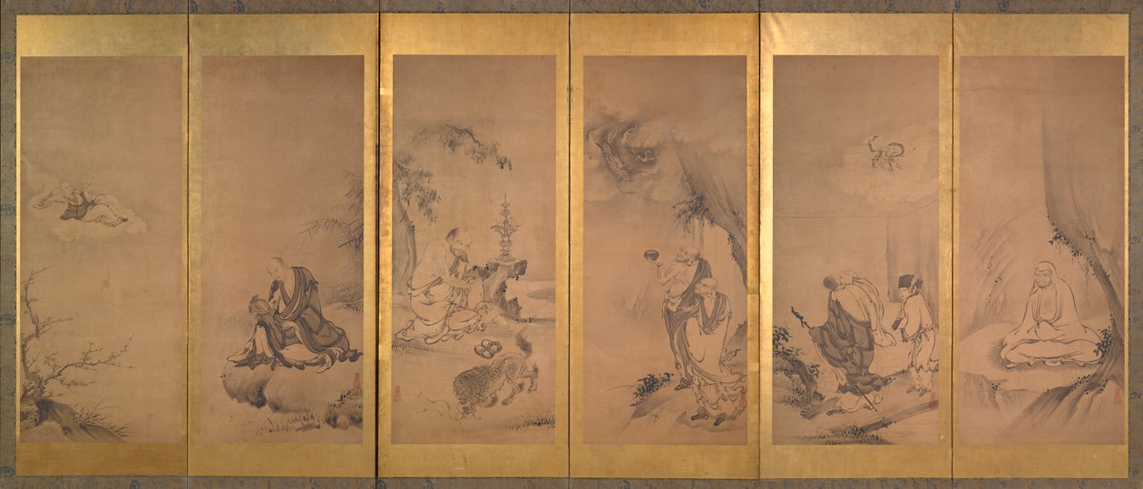 Buddhistiske, daoistiske og konfucianske patriarker av Kano Sanraku