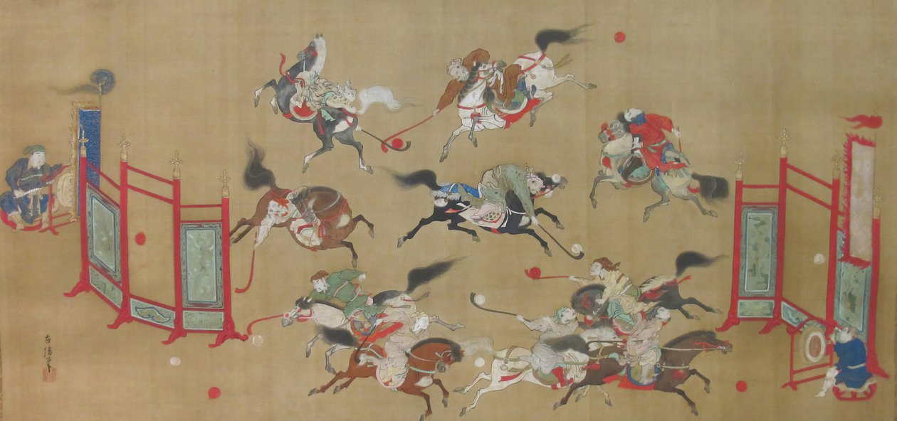 Tartars Playing Polo, tidlig på 1700-tallet. av Kano Eisen